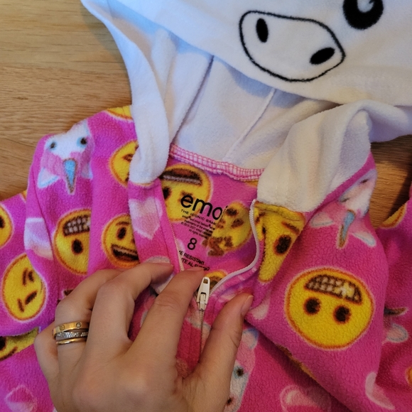 Emoji onesie sleeper sz 8 - Picture 5 of 5